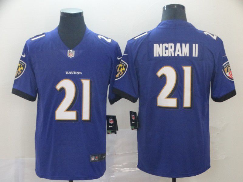 Men Baltimore Ravens 21 Ingram ii Purple Nike Vapor Untouchable Limited Player NFL Jerseys